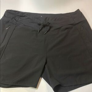 Willett Womens Black Active 5 Inseam Utility Shorts Sz 2 XL